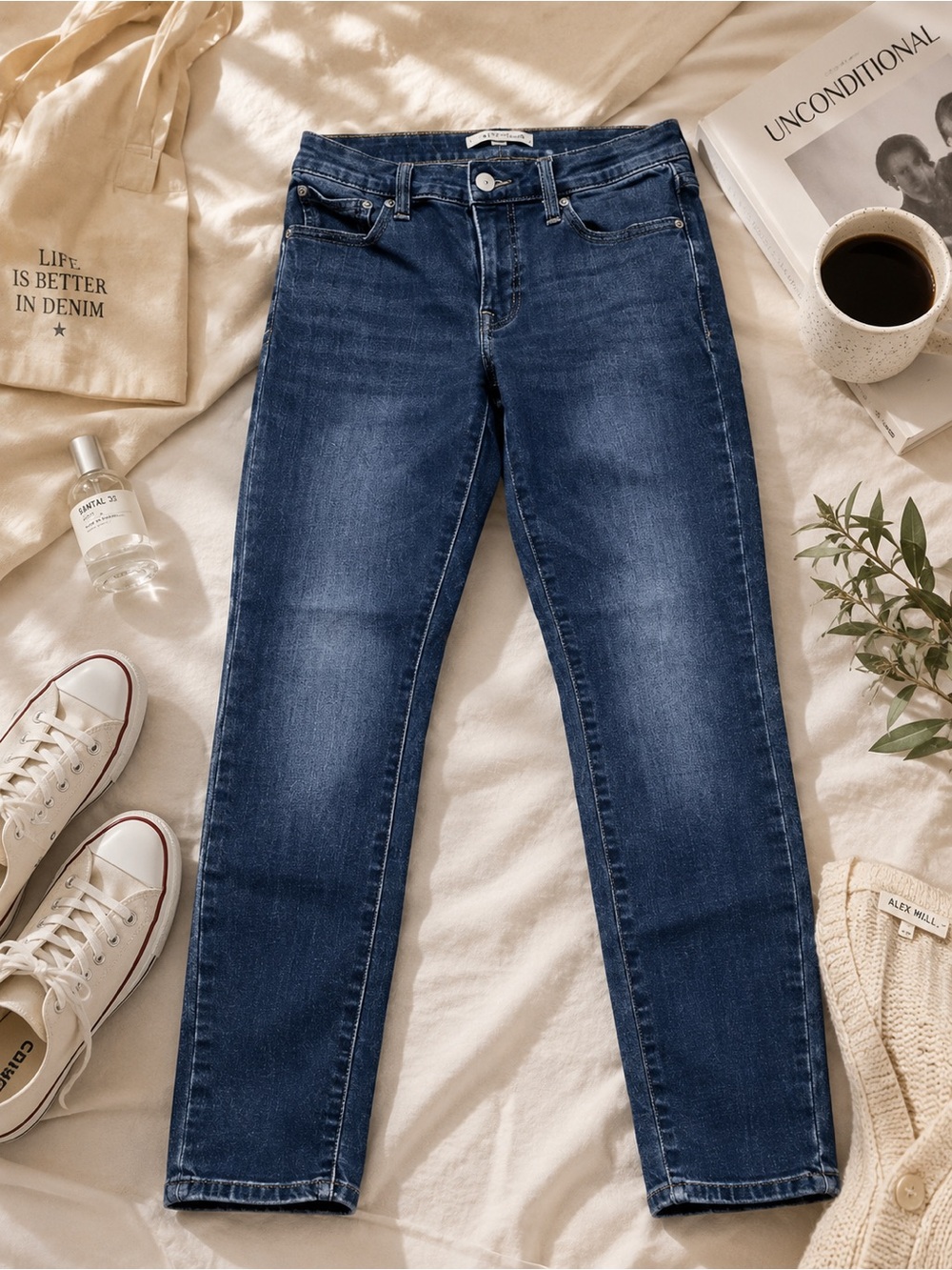 Lucky Brand Women's Medium Blue Skinny Jeans